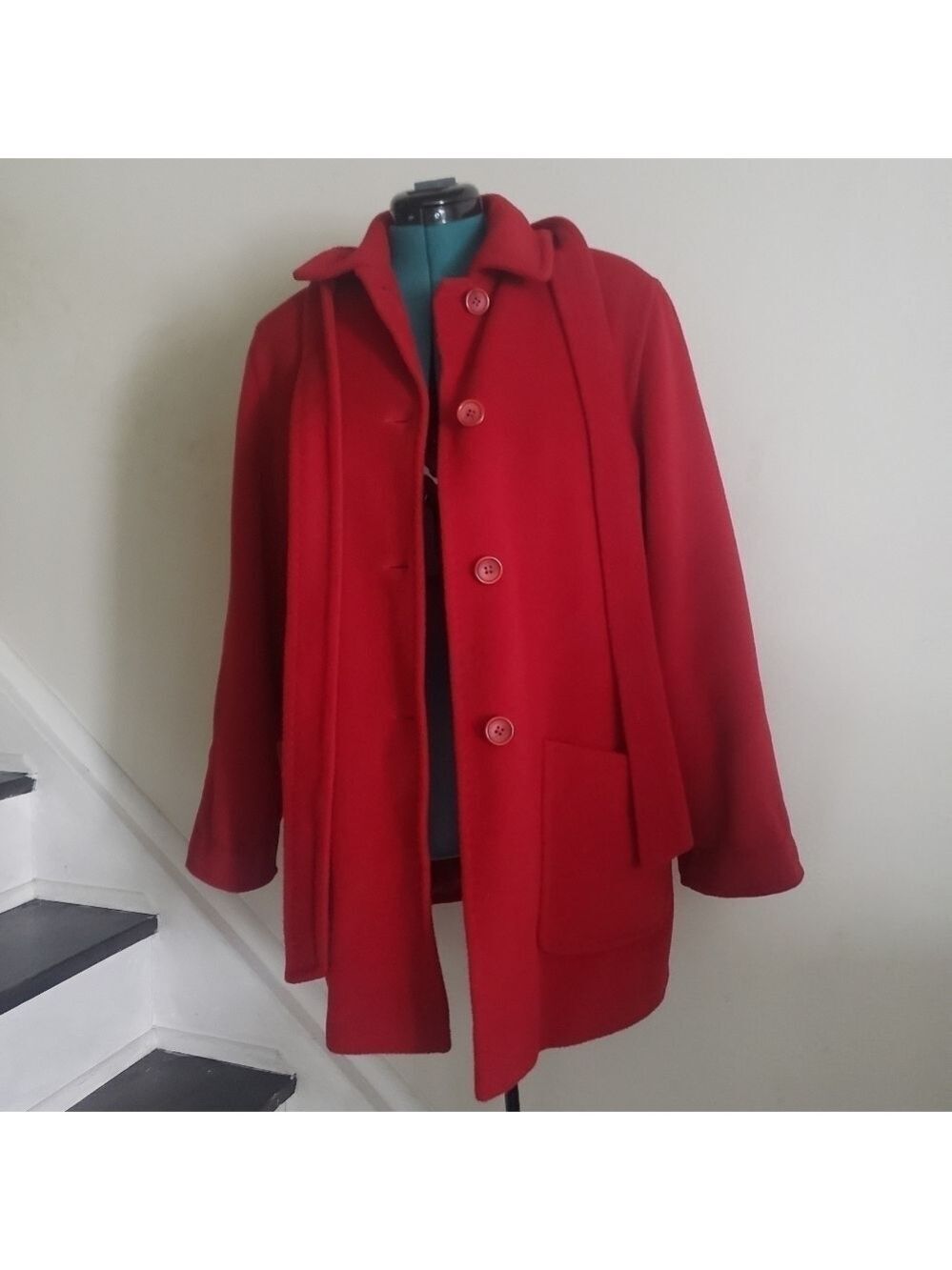 HP. Cinzia Rocca Fodera Bemberg Wool And Cashmere Coat - Picture 3 of 14